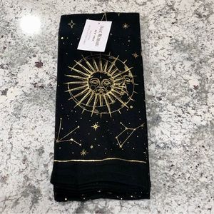Isaac Mizrahi Halloween Celestial Sun Constellation Kitchen Towels Set of 2